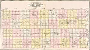 Map of Walsh County, N.D., 1910