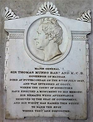 Sir Thomas Munro, 1st Baronet Facts for Kids
