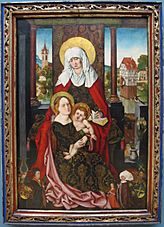 Michael wolgemut, madonna col bambino e sant'anna in memoria di anna gross, 1510 ca