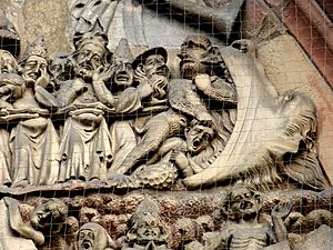 Nürnberg Lorenzkirche - Westportal 4b Jüngstes Gericht Hölle