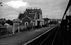 North Tawton railway station, Devon, 1970