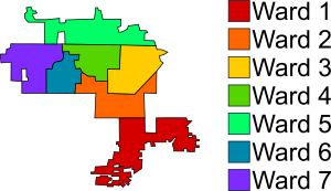 Oak Forest, Illinois Ward Map