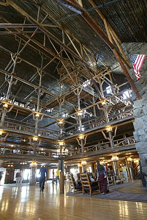 Old Faithful Inn interior wide
