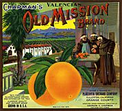 Old Mission orange crate label