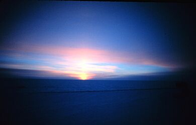 Optical effect march sunset - NOAA