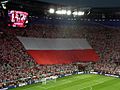Polish anthem and flag