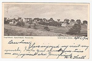 PostcardBirdsEyeViewNewtownCT1906