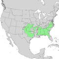 Prunus angustifolia range map 1