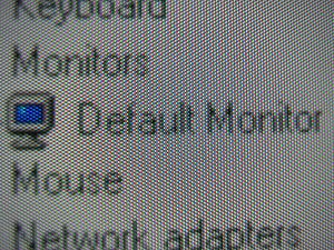 RGB pixels on a CRT monitor