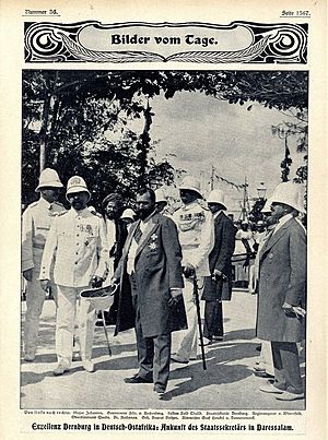 Rechenberg, Dernberg, Sultan Khalid and others in Dar es Salaam 1907
