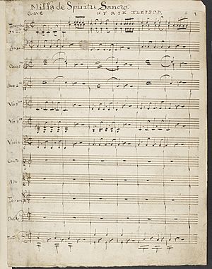 Samuel Wesley - Missa de Spiritu Sancto. (BL Add MS 35000 f. 4r)
