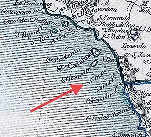 San Juan Island on Tallis Map