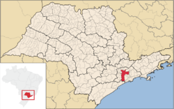 Location in the state of São Paulo