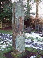 Saxon Cross in Bradbourne Churchyard (geograph 1667161).jpg