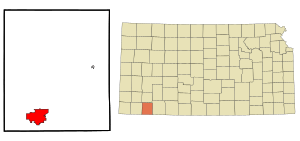 Location within Seward County and Kansas