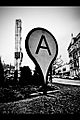 Sign of Google in the centre of Szczecin