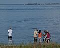 Six Wade Fishing By Carole Robertson