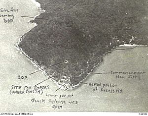 Sketch map of the False Cape Battery, 1943