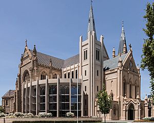 St Mary's Cathedral, Perth. Exterior of the new side from the north west