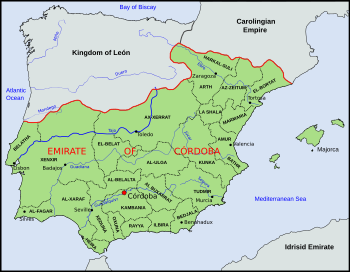 Emirate of Córdoba in 929 (green)