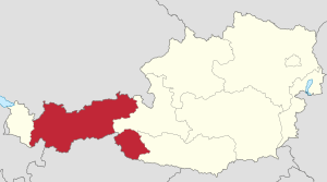 Location of Tyrol