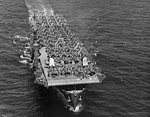 USS Kwajalein (CVE-98) transporting aircraft 1944