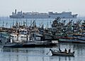 US Navy 110506-N-NY820-165 The Military Sealift Command hospital ship USNS Comfort (T-AH 20) is anchored in the fishing town of Paita, Peru