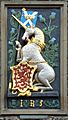 Unicorn and Thistle, heraldic panel of King James V at the gatehouse of Holyrood Palace, Edinburgh