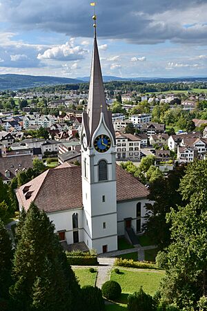 Uster - Reformierte Kirche - Turm Schloss Uster 2015-09-20 15-58-56