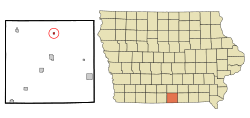 Location of Millerton, Iowa