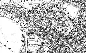 Westgate Street, Gloucester, c.1900 Ordnance Survey map