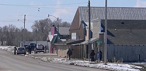 Nebraska Highway 87 forms the main street of Whiteclay