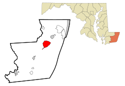 Location of Newark, Maryland