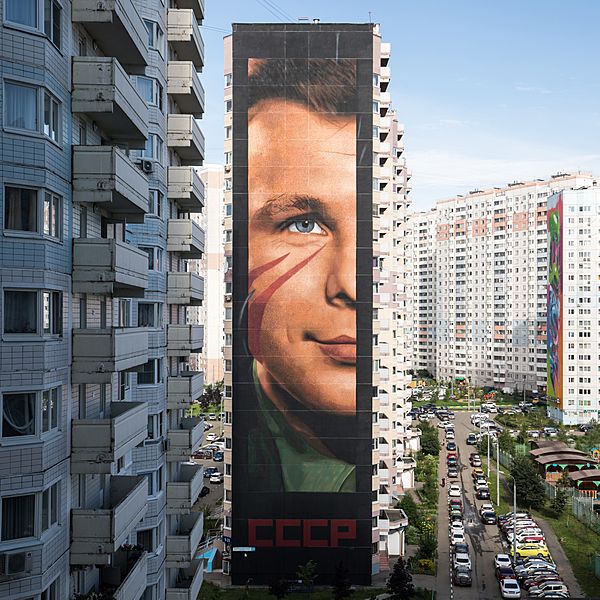 Yuri Gagarin by Jorit