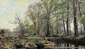 "Spring" by Hugh Bolton Jones, depicting the Rahway River