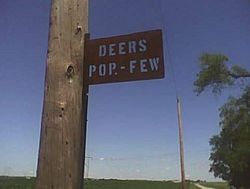 Town sign for Deers, IL
