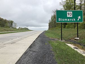 Bismarck exit along U.S. Route 48