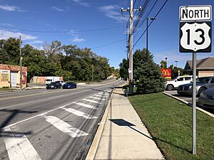2022-10-16 14 21 10 View north along U.S. Route 13 (Chester Pike) just north of Eddystone Crossings along the border of Ridley Township and Eddystone in Delaware County, Pennsylvania