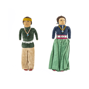 A pair of Native American Navajo dolls