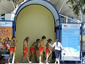 Aboriginals Performing at Crown Street Mall