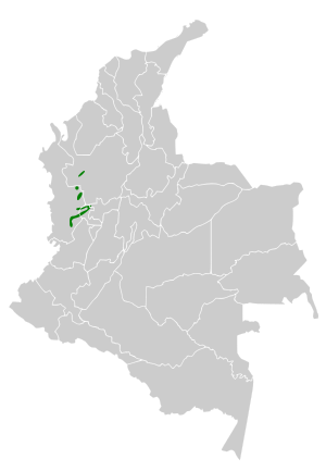 Bangsia aureocincta map.svg