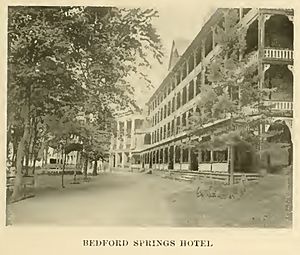 Bedford Springs Pennsylvania Hotel from Book of the Royal Blue April 1909 Vol 12 No 07 Page 13