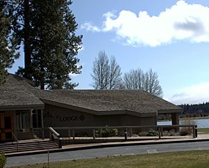 Black Butte Ranch Lodge with South Sister in background