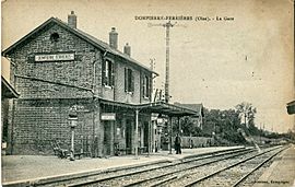 The railway station in Dompierre