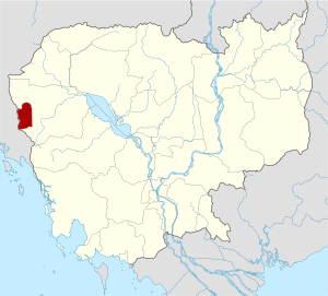 Map of Cambodia highlighting Pailin