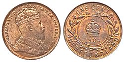 Canada Newfoundland Edward VII 1 Cent 1904H.jpg