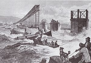 Catastrophe du pont sur le Tay - 1879 - Illustration