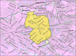 Census Bureau map of Cranford, New Jersey