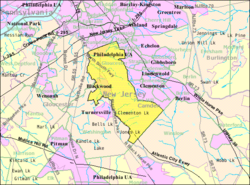 Census Bureau map of Gloucester Township, New Jersey