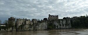Chepstow Castle from North bank